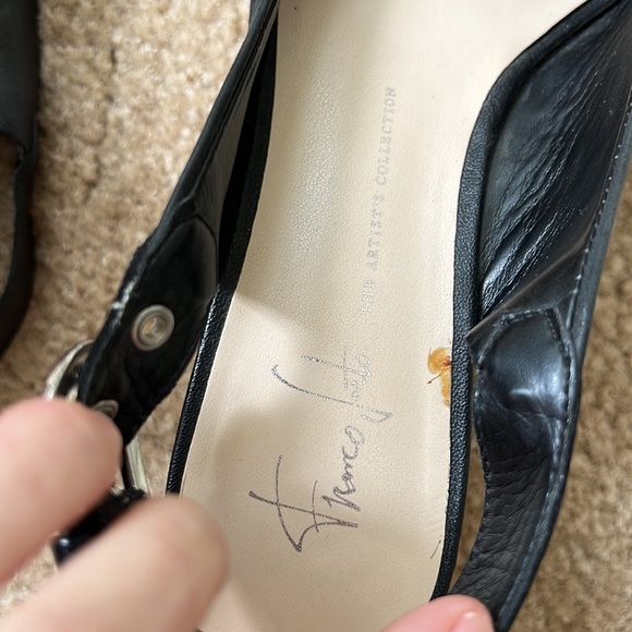 FRANCO SARTO LEATHER WEDGE SLING BACKS 8.5 - Picture 7 of 7